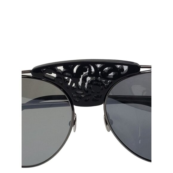 Pomellato Sunglasses Aviator Italy PM0033S 001 Ruthenium Silver and Black - Picture 2 of 11